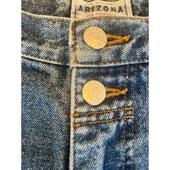 VTG Arizona Jean Co Denim Blue Jean Shorts Women 15 Spring Summer Grunge Casual - Picture 9 of 10